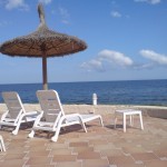 Blick zum Meer vom Hotel